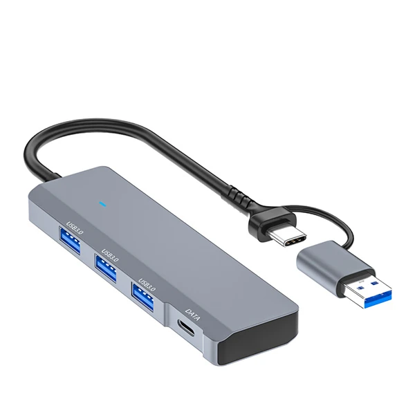 ALLY ADS-309D 4 Portlu USB+Type-C USB 3.0 Çoklayıcı Data HUB Adaptör-(1903)