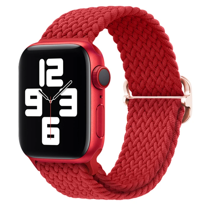 Ally Apple Watch 7-8 41mm 6-5-4 40mm Japon Tokalı Elastik Kayış Kordon 3-2-1 38mm-(1903)