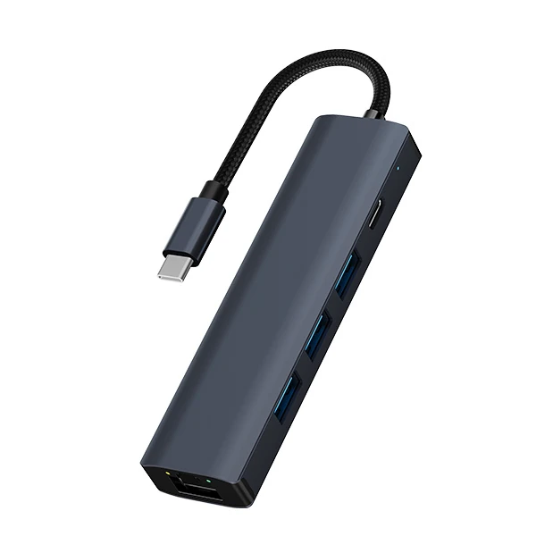 ALLY BYL-2302 5 IN 1 Type-c To USB + Type-c + Ethernet Dönüştürücü Çoğaltıcı Hub-(1903)