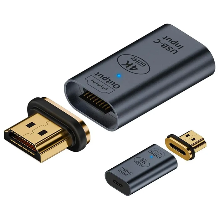 ALLY HDMI To Type-c 4K 60Hz Mıknatıs Başlıklı Çevirici Otg Adaptör-(1903)