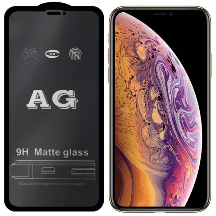 ALLY iPhone 11 Pro 5.8inç Full Glue Matte Tempered Cam  Ekran Koruyucu iPhone XS / X /-(1903)