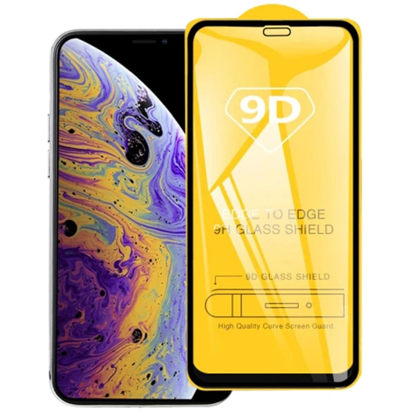 ALLY İPhone 11 Pro Max /XS Max 6.5 9D Full Glue Tempered Cam Ekran Koruyucu-(1903)