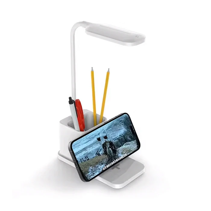 ALLY Kablosuz sarj Göz Korumali Portatif Led Masa Lambasi Kalemlik-(1903)