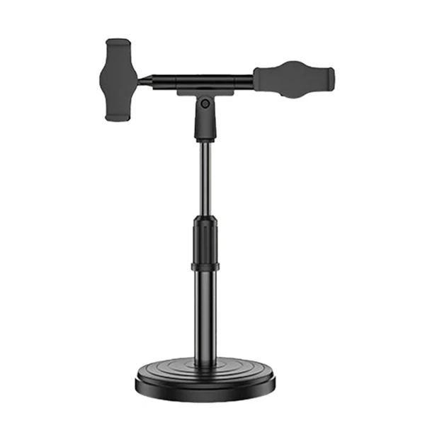 ALLY Masaüstü Youtube Tiktok Canlı Yayın Çift Telefon Tutucu Stand-(1903)