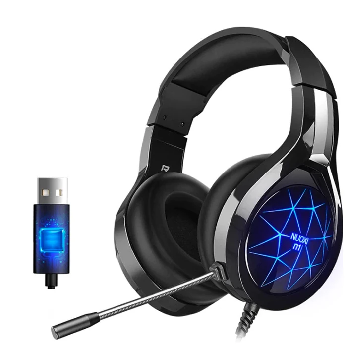 ALLY MC N1 LED Işıklı Mikrofonlu USB Kulaküstü Gamer Kulaklığı-(1903)