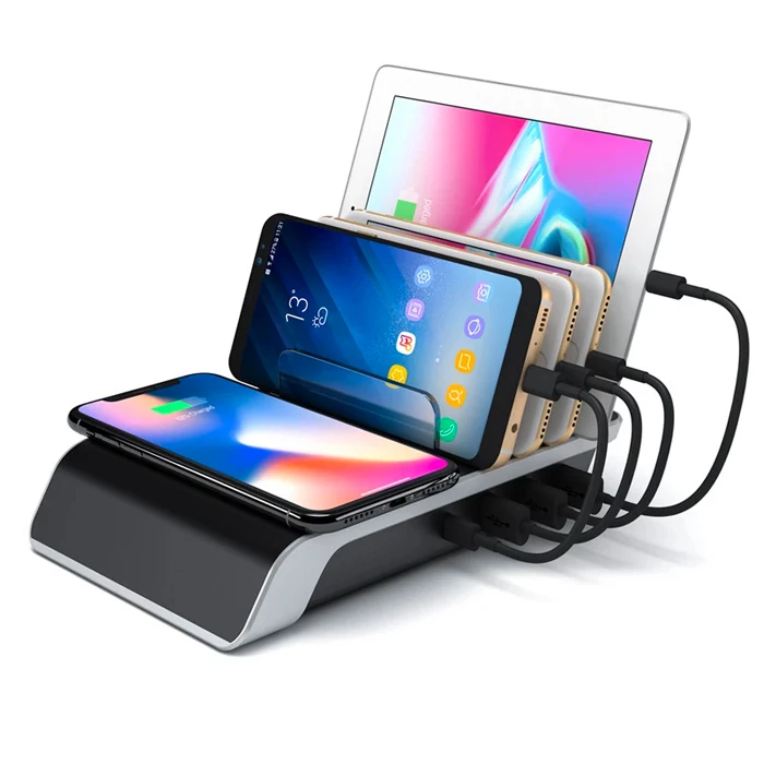 ALLY Multiport 10W Wireless Kablosuz Şarj Cihazı Organizer Stand-(1903)