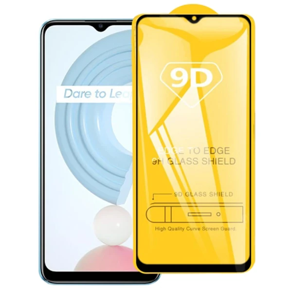 Ally OPPO Realme C21 Full Glue-Tempered Cam Ekran Koruyucu-(1903)