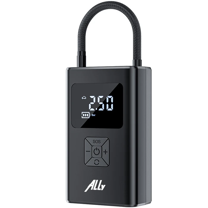 ALLY ST-5522 Şarjlı lastik şişirme hava kompresör pompası 12V LED ışıklı-(1903)