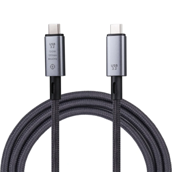 Ally USB 3.2 100W Type-C to Type-C 8K Görüntü-Data ve Ultra Hızlı Şarj Kablosu 1 Metre-(1903)