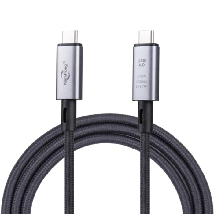 Ally USB 4.0 240W Type-C to Type-C 8K Görüntü-Data ve Ultra Hızlı Şarj Kablosu 1 Metre-(1903)