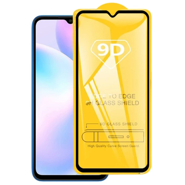 Ally Xiaomi Redmi 9 9D Full Glue Tempered Cam Ekran Koruyucu-(1903)