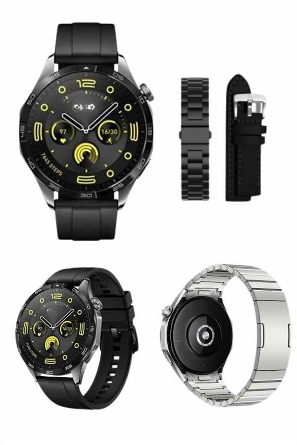 Amoled Ekran 3 Kordonlu Akıllı Saat 5.0 Bluetooth Bağlantılı Android ve İOS Uyumlu