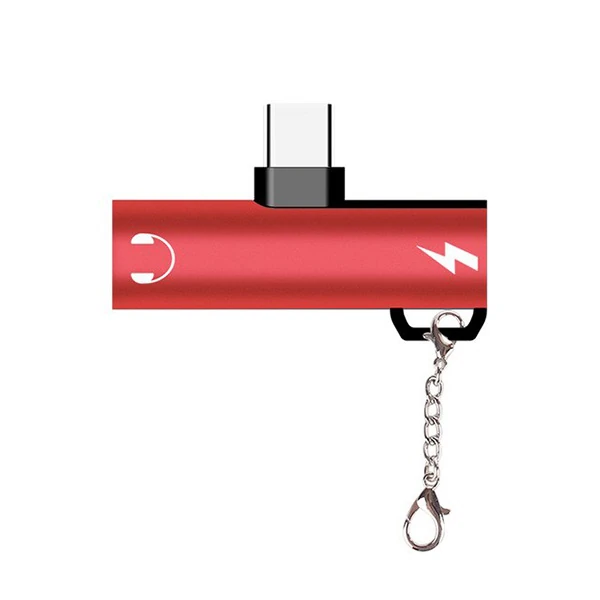 Anahtarlık Usb Type C 3.5mm Kulaklık Ve Şarj Dönüştürücü Başlık Adaptör-(1903)