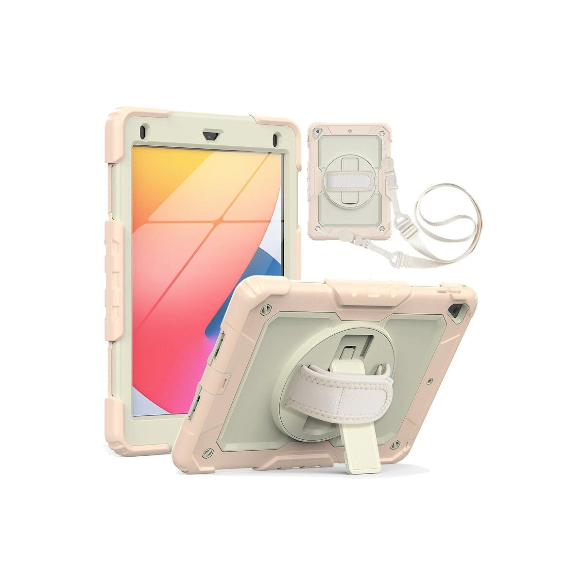 Apple İpad 5 Air 9.7 Kılıf Strap New Tablet Kapak - Pembe