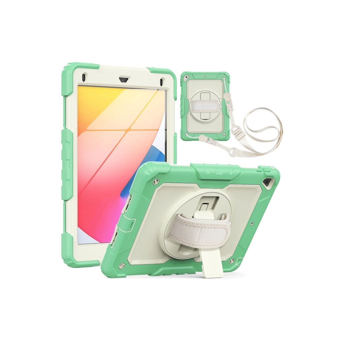 Apple İpad 5 Air 9.7 Kılıf Strap New Tablet Kapak - Yeşil