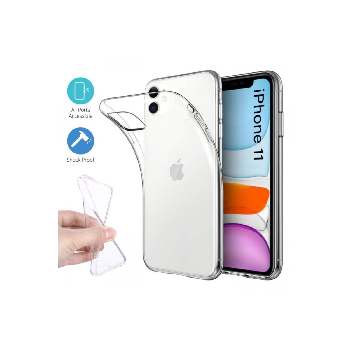 Apple İphone 11 Kılıf Lüx Şeffaf Silikon