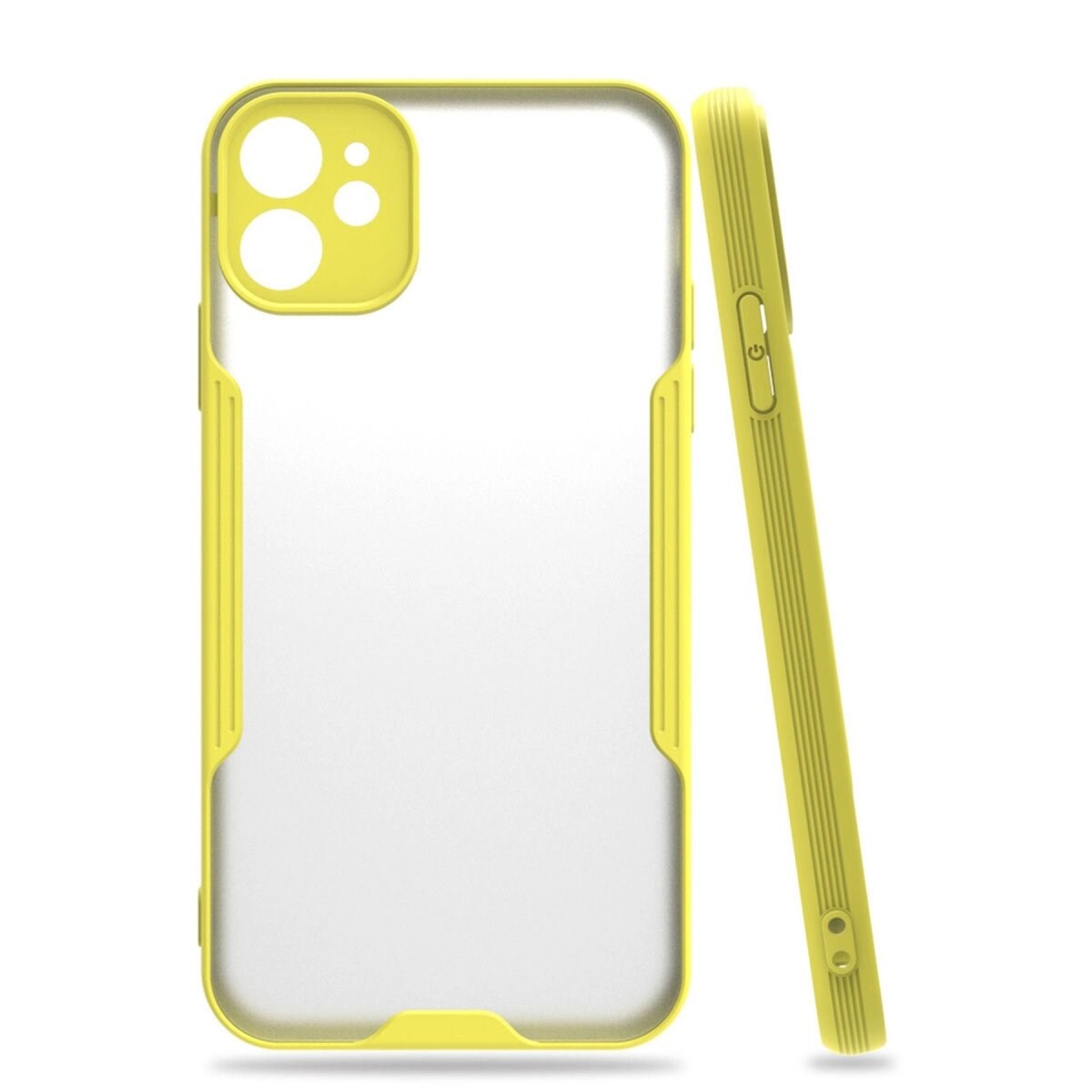 Apple İphone 11 Kılıf Platin Silikon - Sarı