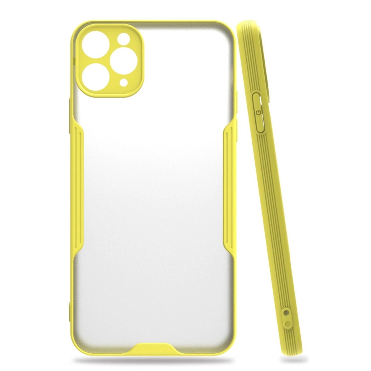 Apple İphone 11 Pro Kılıf Platin Silikon - Sarı