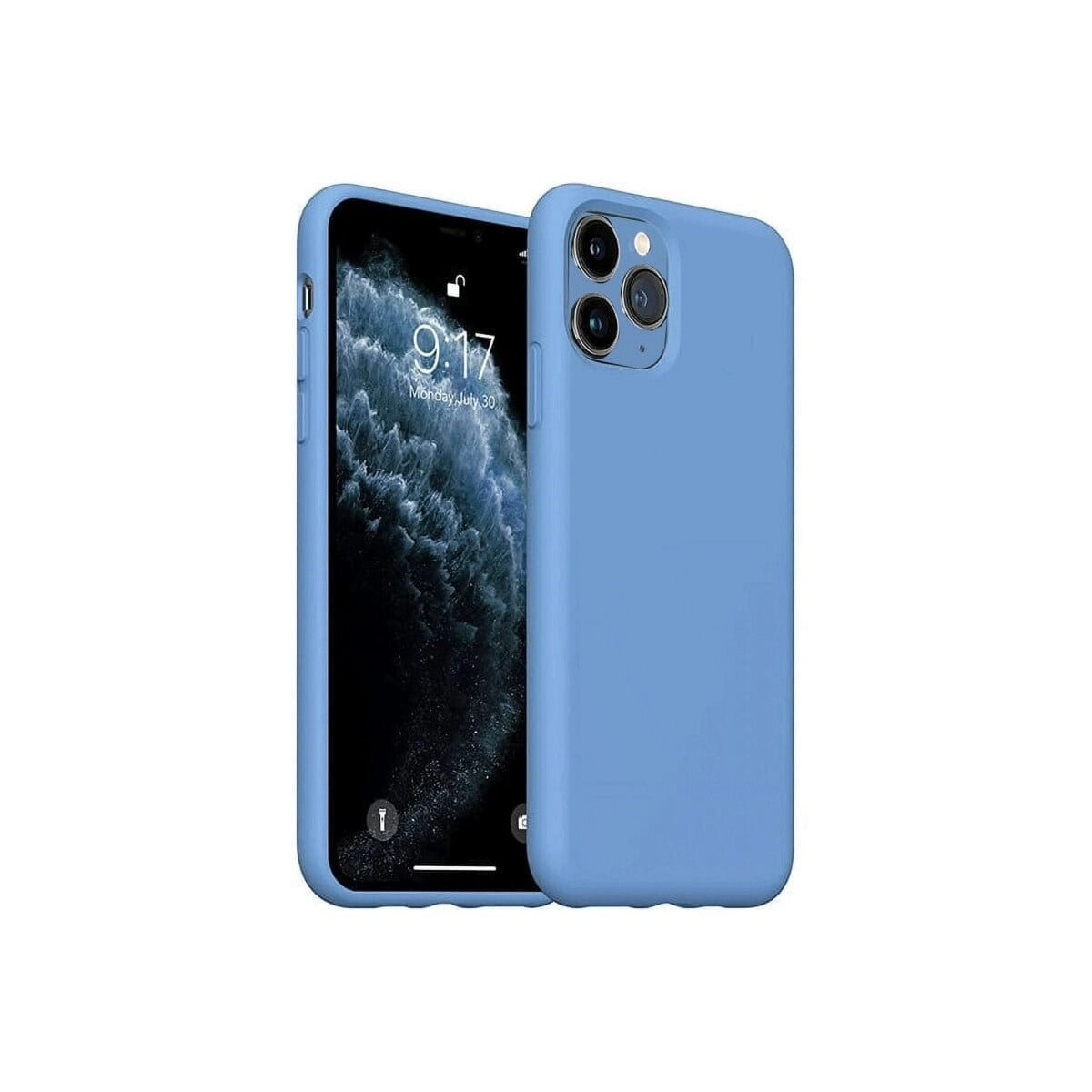Apple İphone 11 Pro Max Kılıf Nano İçi Kadife Silikon - Mavi