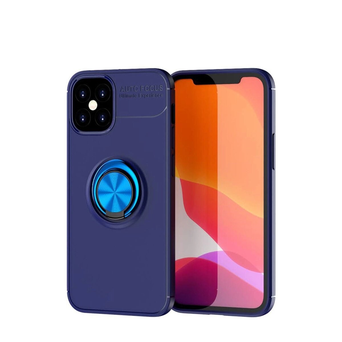 Apple İphone 12 Mini Kılıf Range Yüzüklü Silikon - Mavi