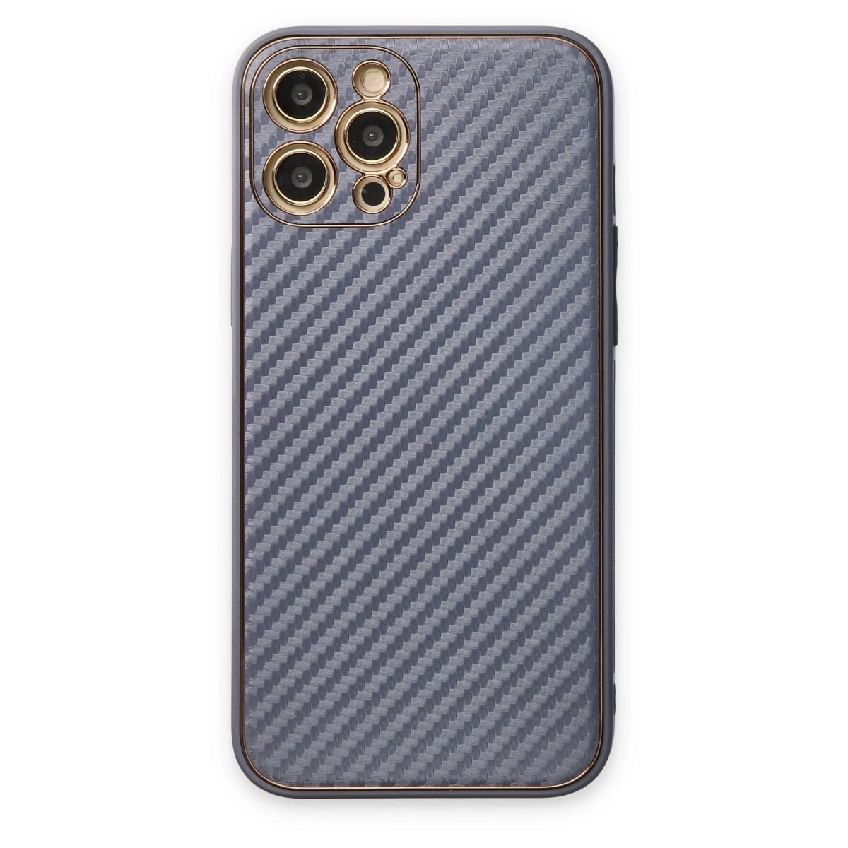 Apple İphone 12 Pro Kılıf Coco Karbon Silikon - Gri