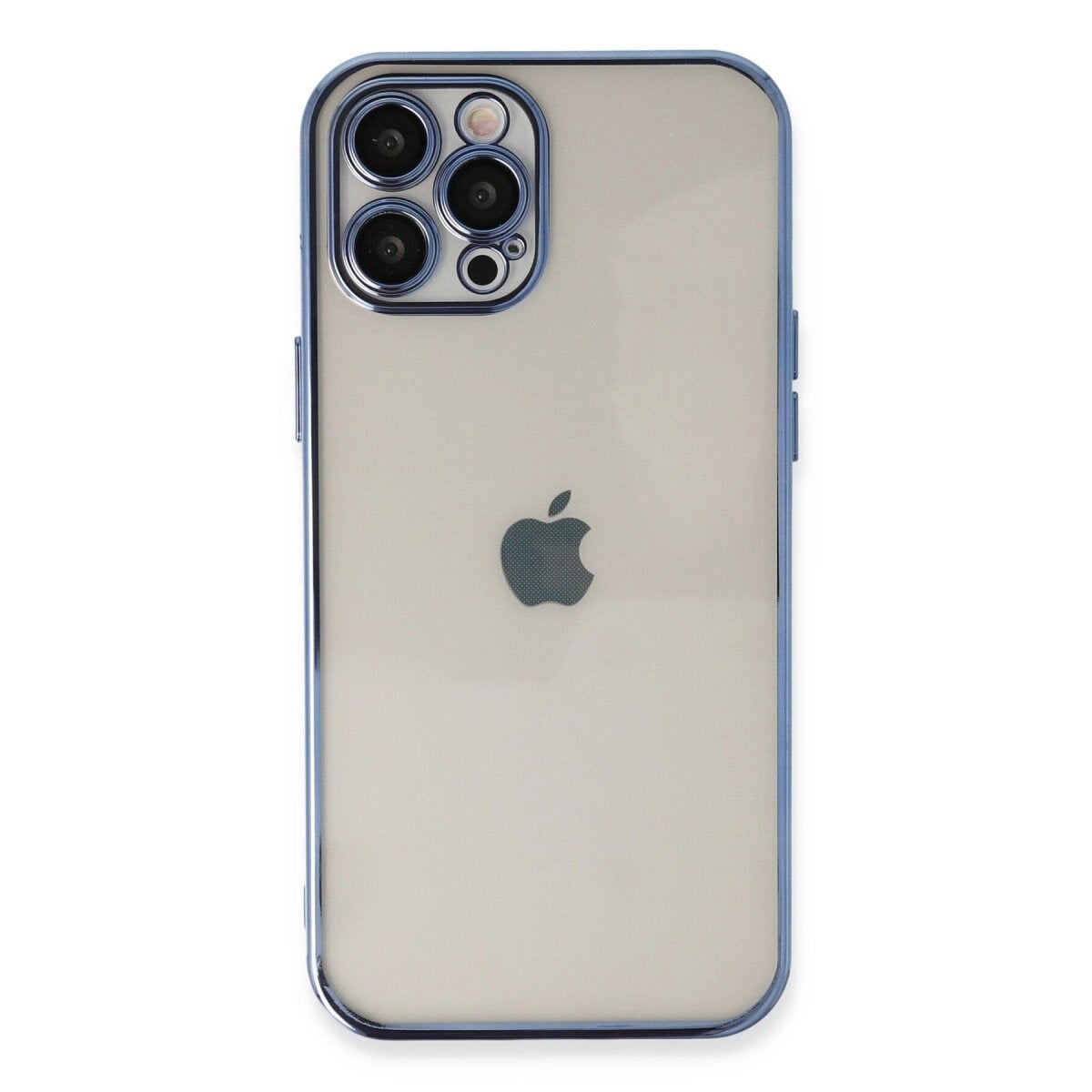 Apple İphone 12 Pro Kılıf Razer Lensli Silikon - Açık Mavi