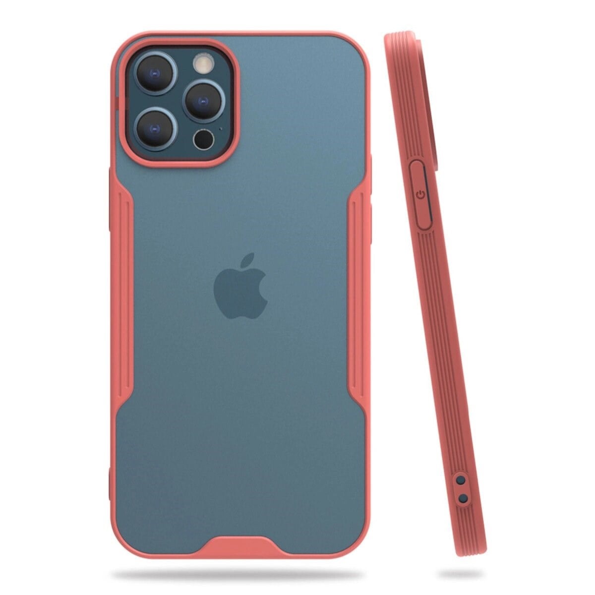 Apple İphone 12 Pro Max Kılıf Platin Silikon - Pembe