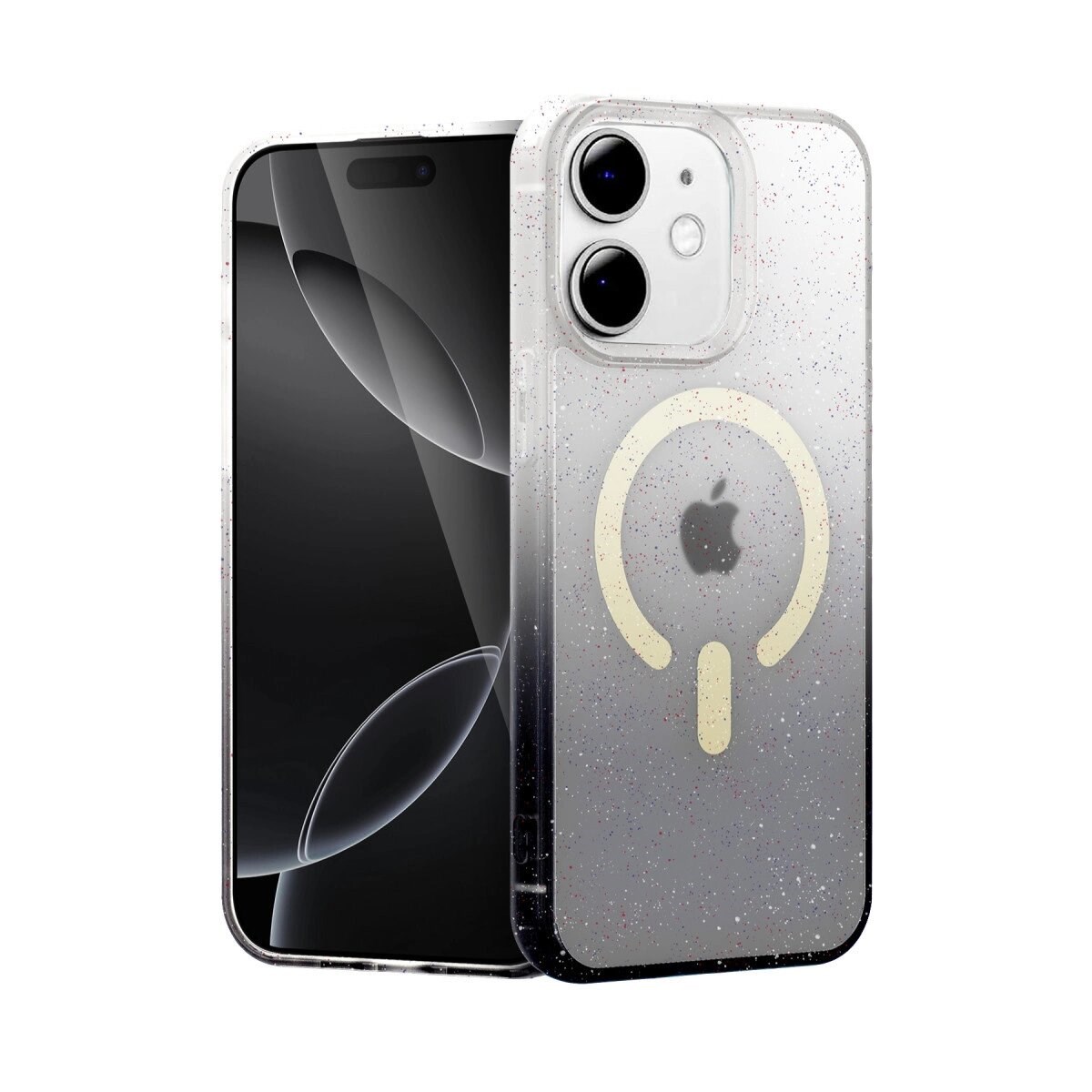 Apple İphone 12 Pummel Shiny Magsafe Kapak - Siyah