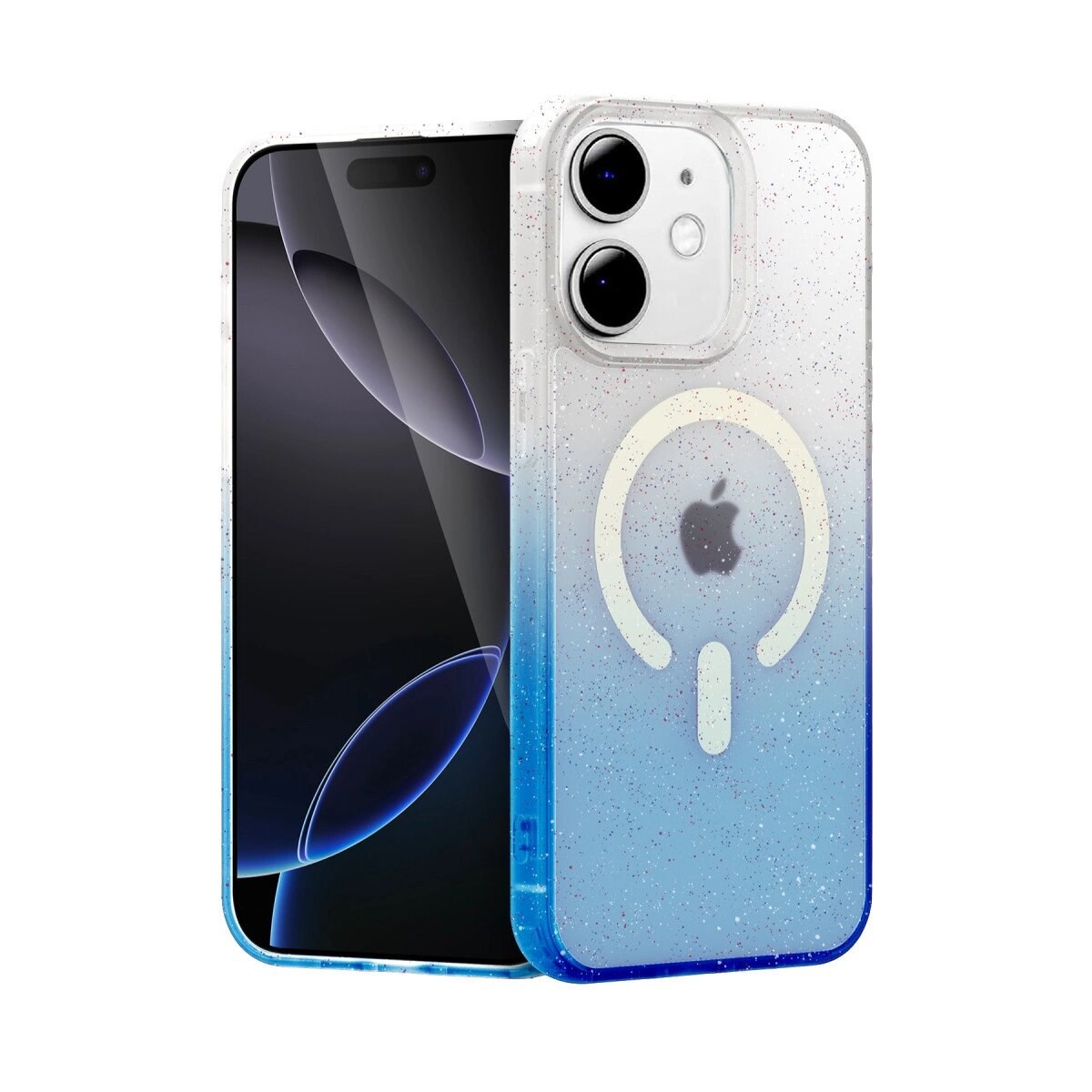 Apple İphone 12 Pummel Shiny Magsafe Kapak - Mavi