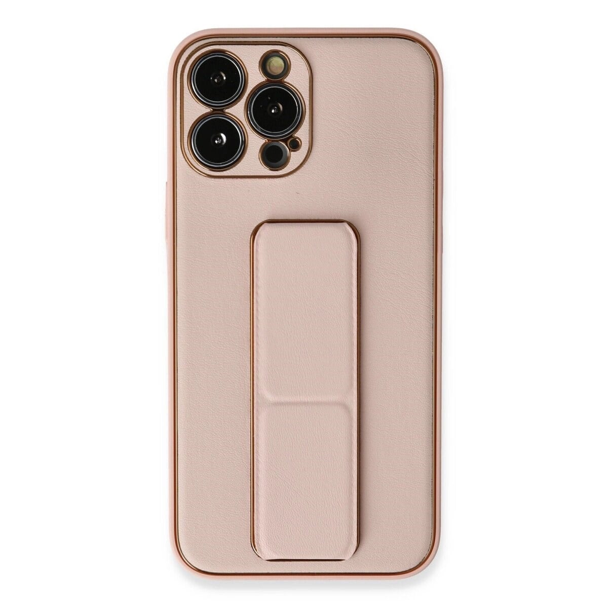 Apple İphone 13 Pro Kılıf Coco Deri Standlı Kapak - Pembe