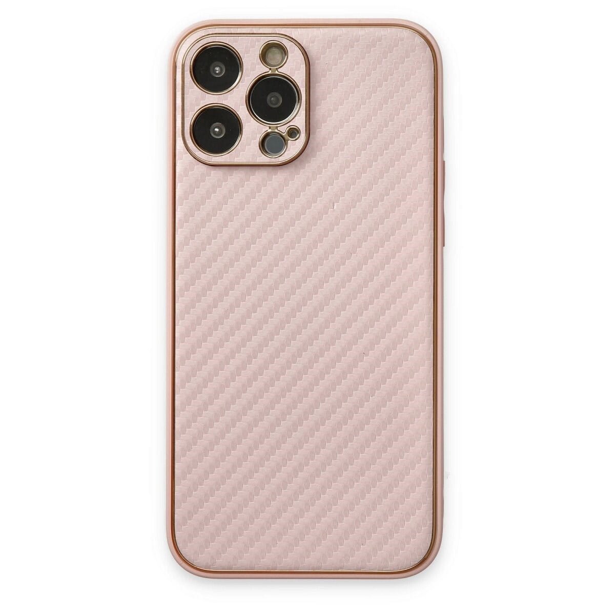 Apple İphone 13 Pro Max Kılıf Coco Karbon Silikon - Pembe