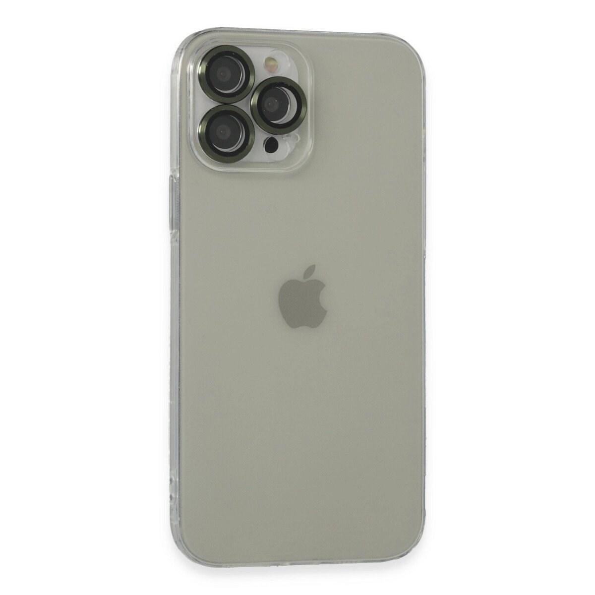 Apple İphone 13 Pro Max Kılıf Luko Lens Silikon - Yeşil