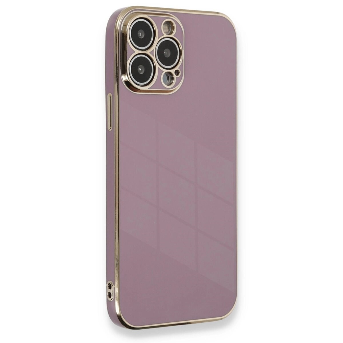 Apple İphone 13 Pro Max Kılıf Volet Silikon - Mor