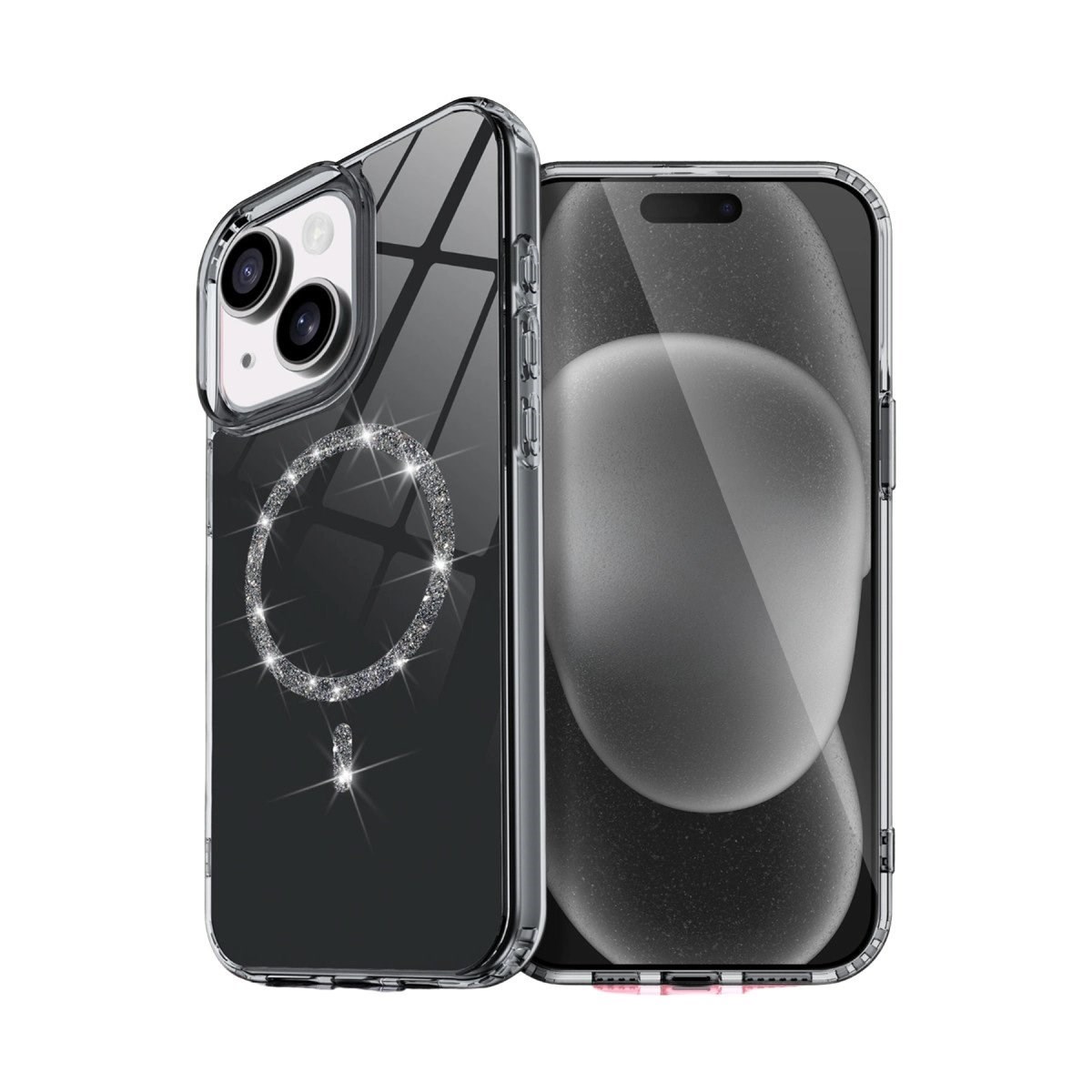 Apple İphone 14 Live Diamond Magsafe Kapak - Siyah