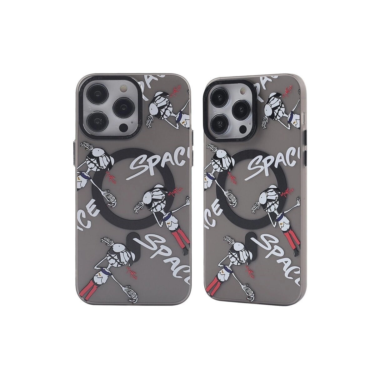 Apple İphone 14 Pro Kılıf Apollo Magneticsafe Desenli Kapak - Apollo Siyah - 3