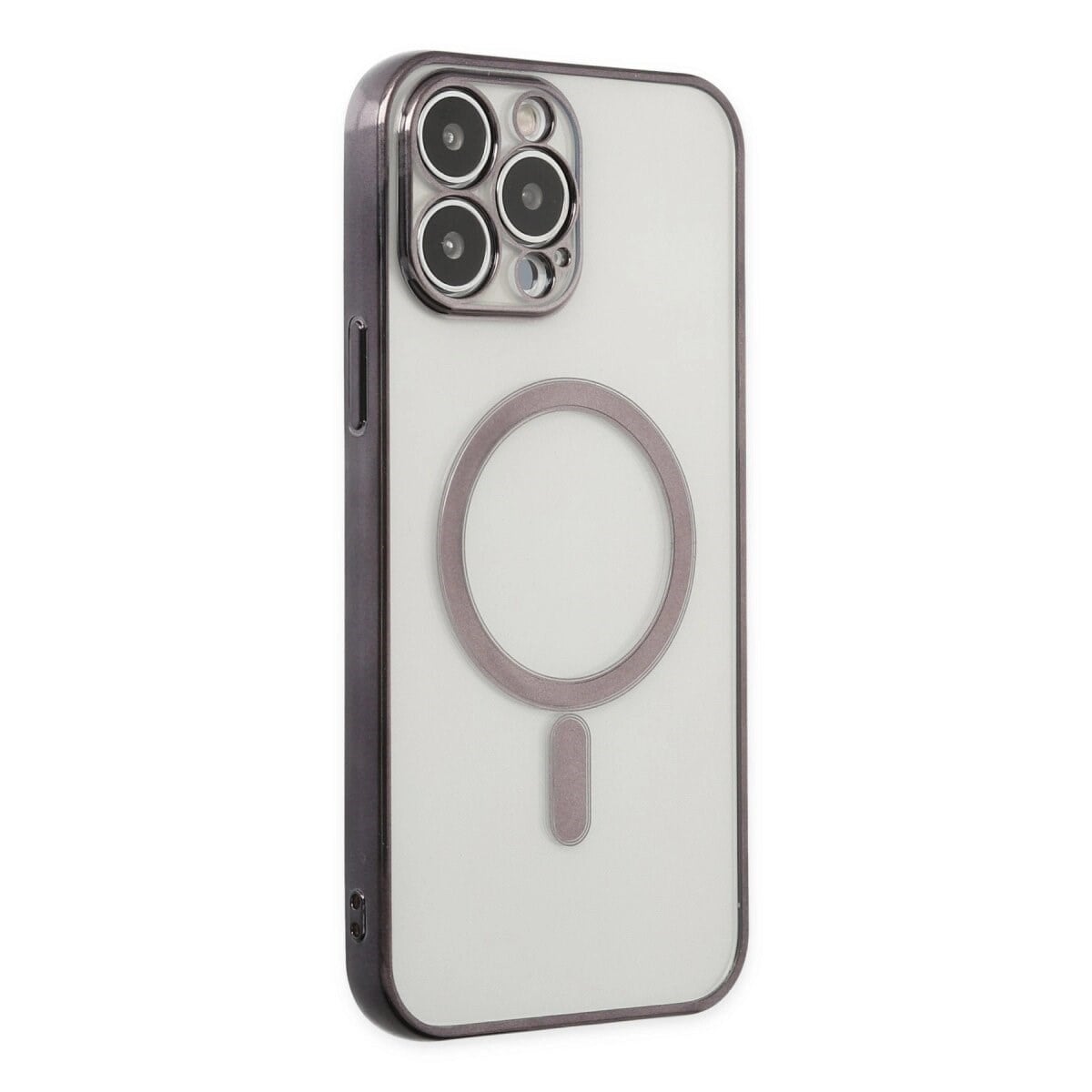 Apple İphone 14 Pro Kılıf Magneticsafe Lazer Silikon - Siyah