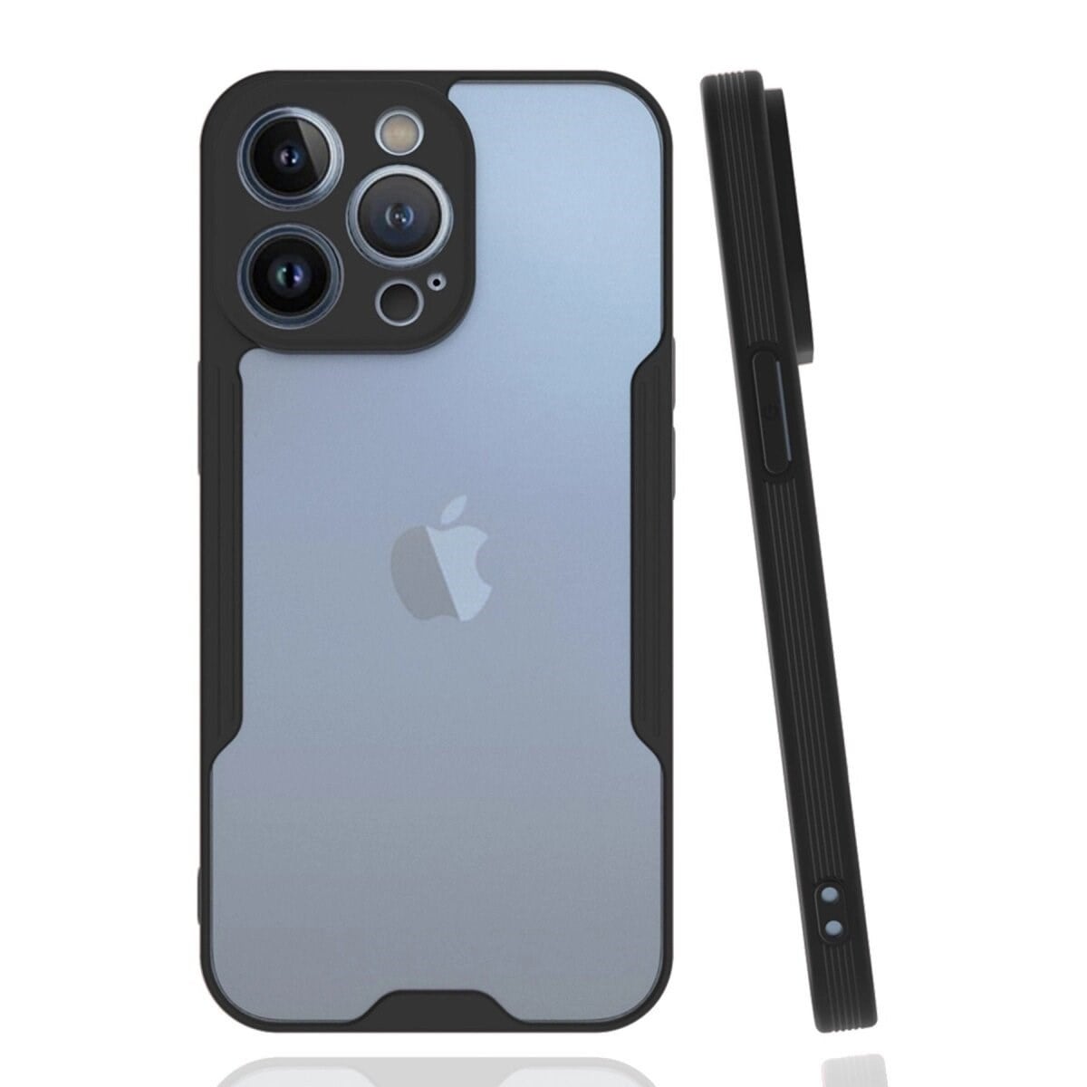 Apple İphone 14 Pro Kılıf Platin Silikon - Siyah