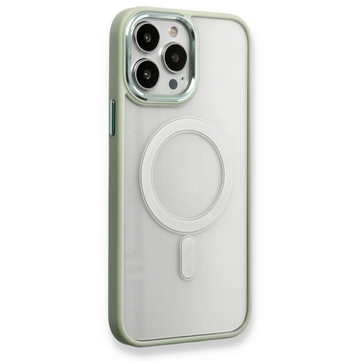 Apple İphone 14 Pro Max Kılıf Room Magneticsafe Silikon - Su Yeşili