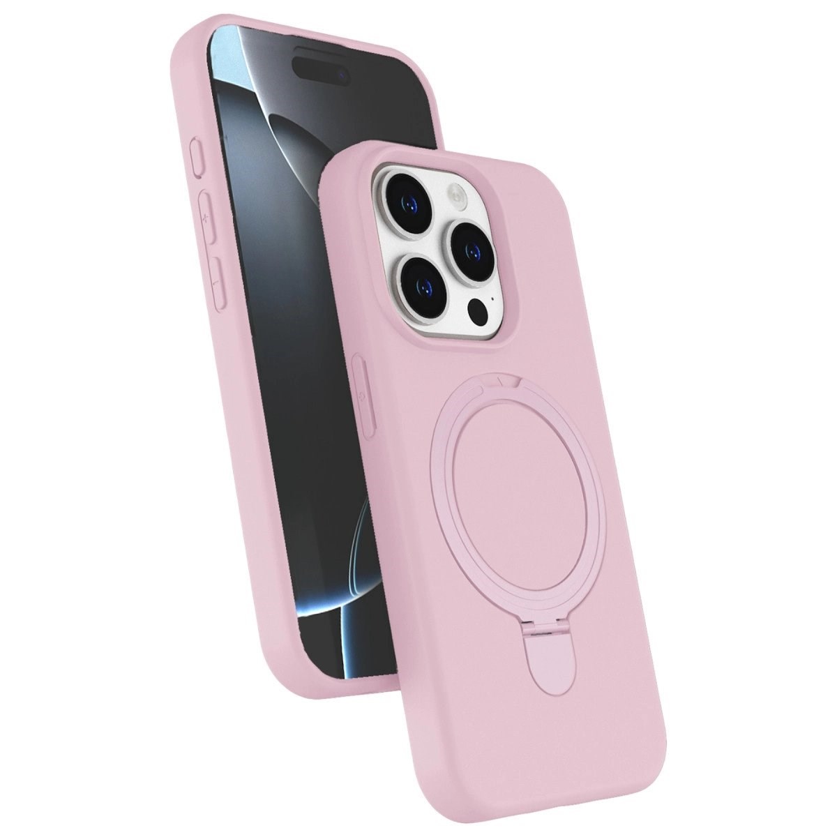 Apple İphone 14 Pro Max Regal Magsafe Standlı Kapak - Açık Pembe