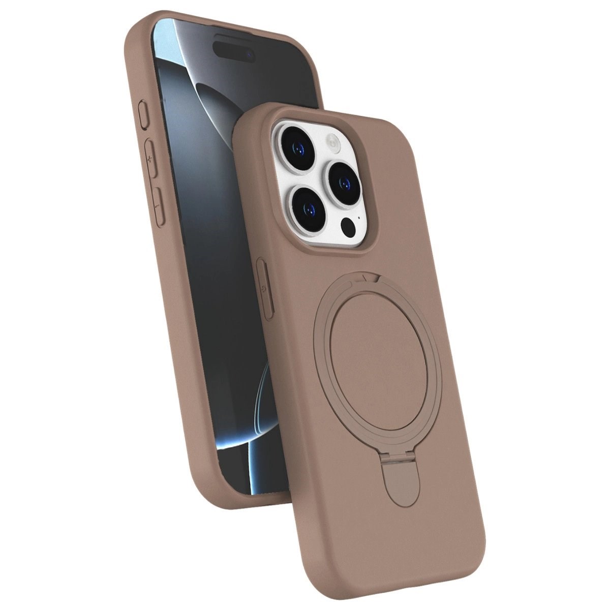 Apple İphone 14 Pro Max Regal Magsafe Standlı Kapak - Çöl Titanyum