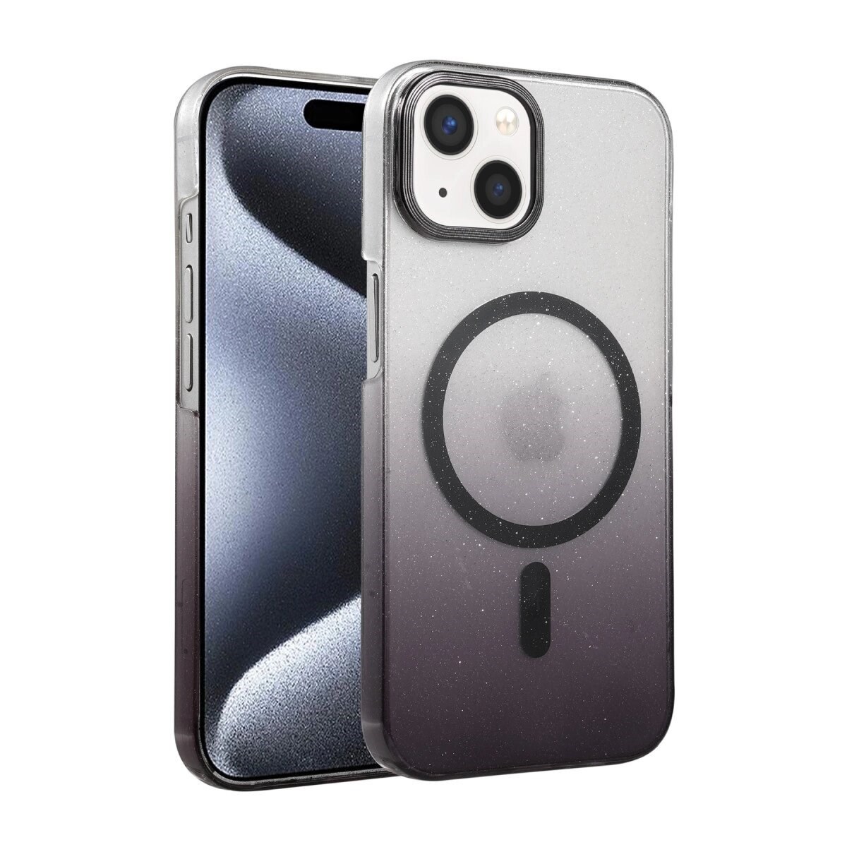 Apple İphone 15 Plus Glossy Magsafe Kapak - Siyah