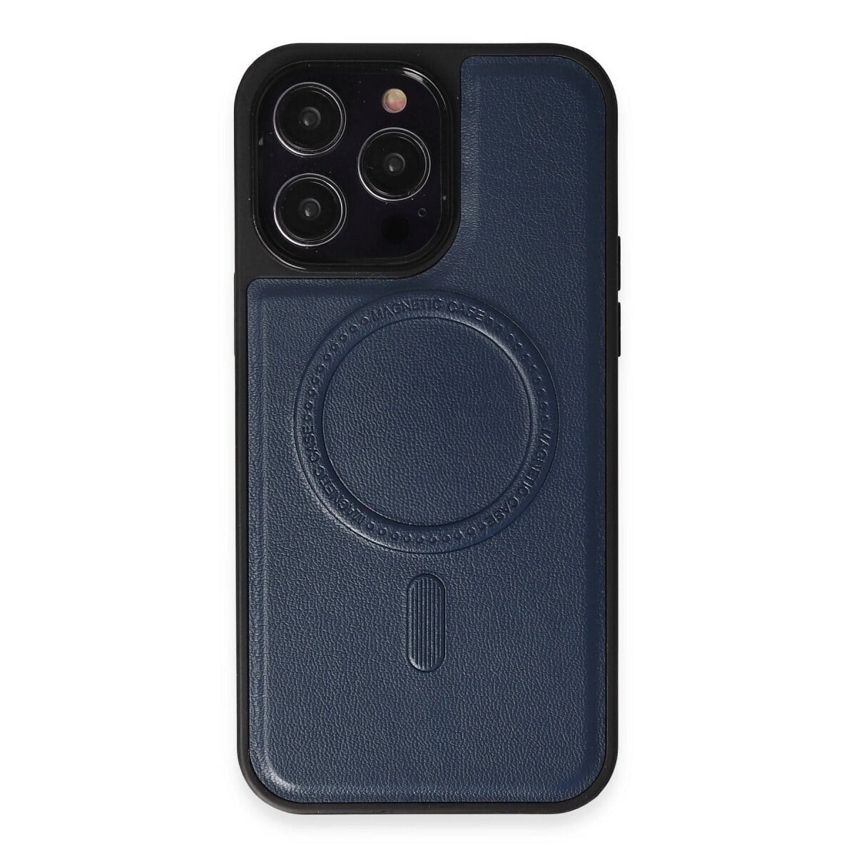 Apple İphone 15 Pro Kılıf Ozzi Magsafe Deri Kapak - Lacivert