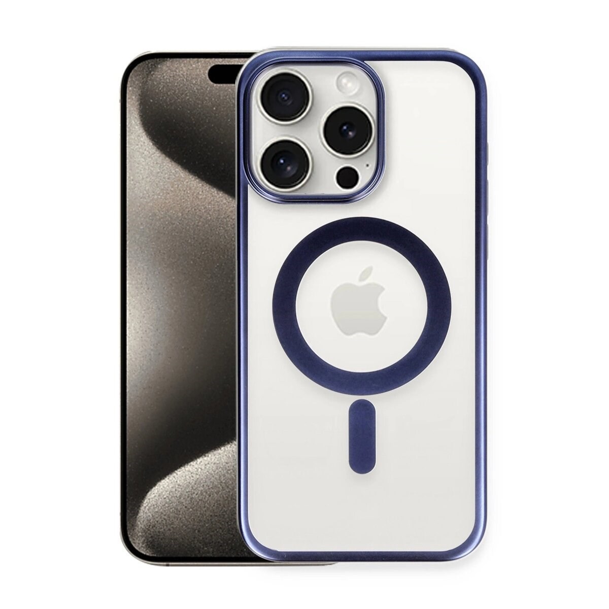 Apple İphone 15 Pro Max Kılıf Erozi Magsafe Kapak - Lacivert