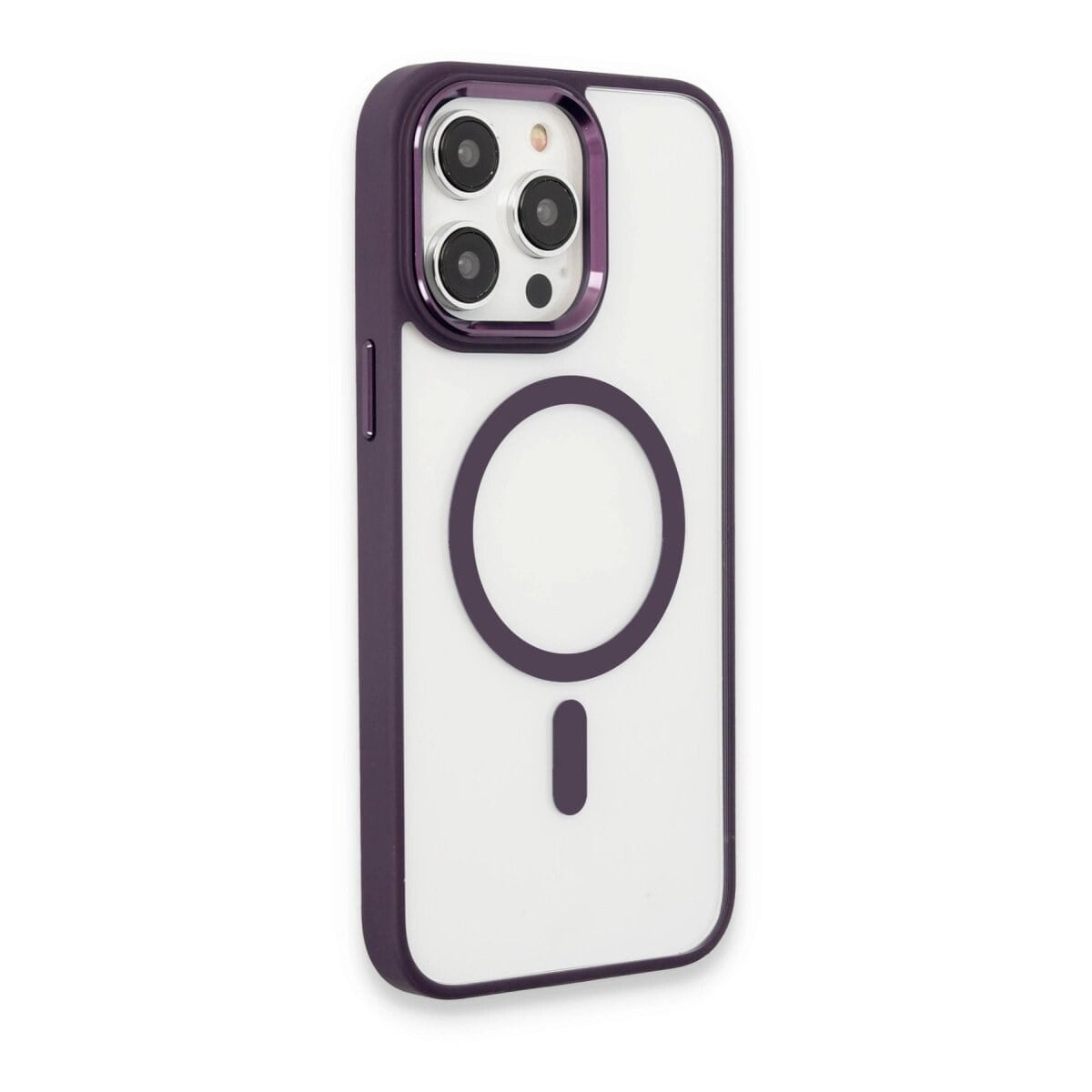 Apple İphone 15 Pro Max Kılıf Room Magneticsafe Silikon - Derin Mor