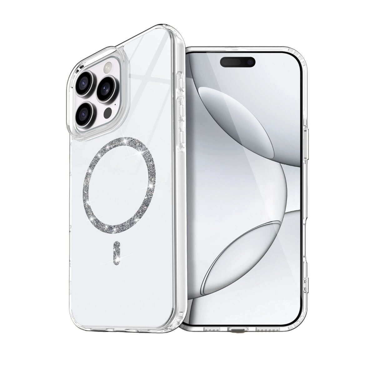 Apple İphone 15 Pro Max Live Diamond Magsafe Kapak - Şeffaf