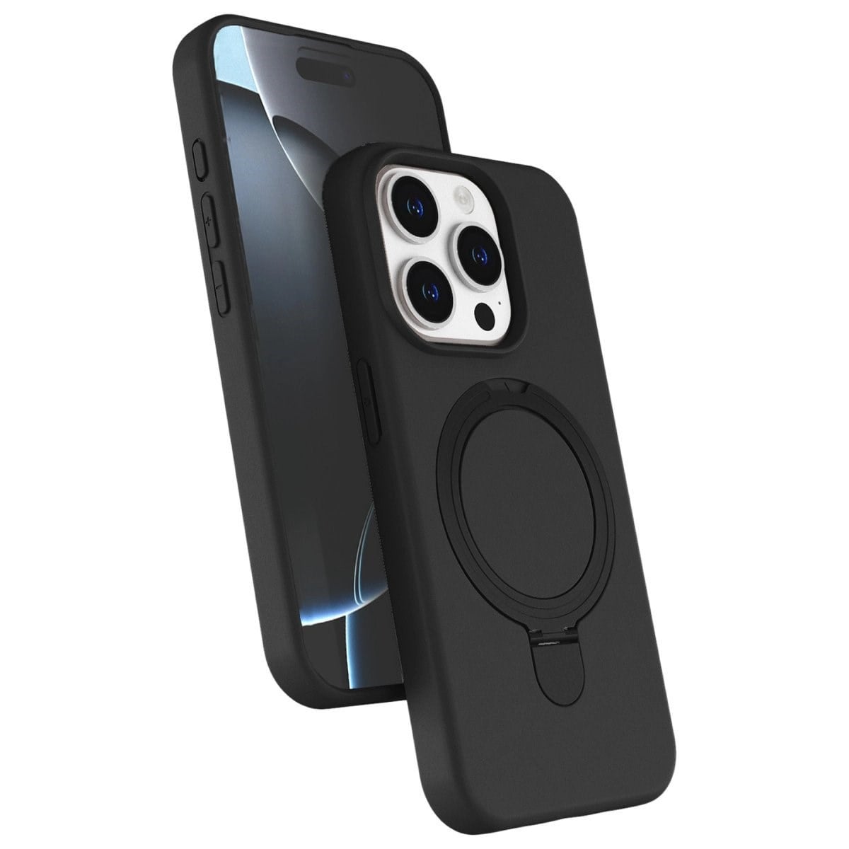 Apple İphone 15 Pro Max Regal Magsafe Standlı Kapak - Siyah