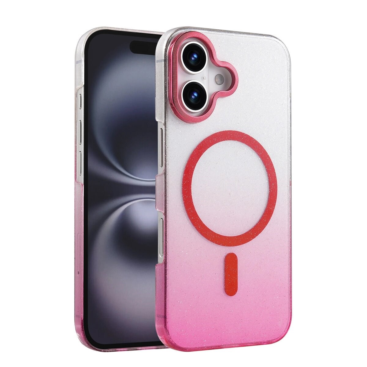 Apple İphone 16 Plus Glossy Magsafe Kapak - Pembe