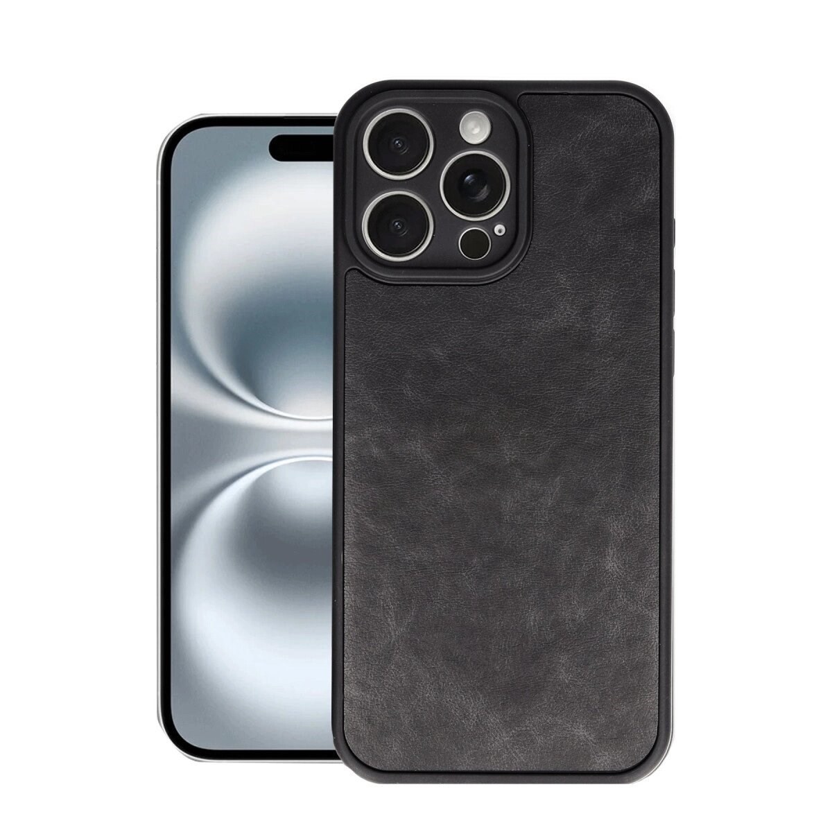 Apple İphone 16 Pro Kılıf Aras Deri Kapak - Siyah