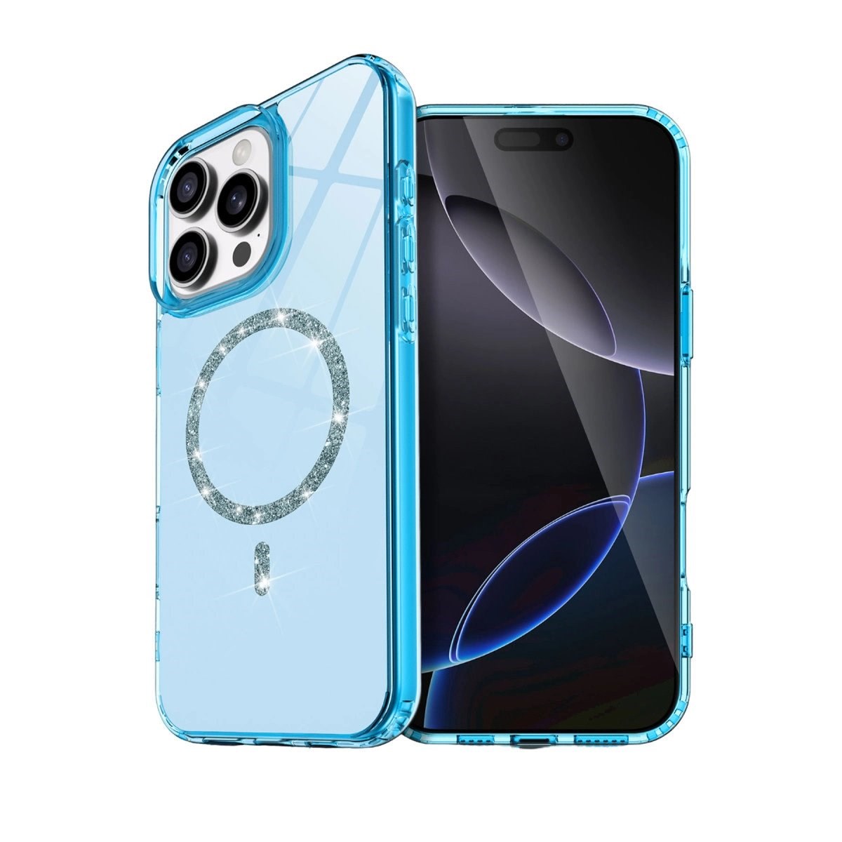 Apple İphone 16 Pro Live Diamond Magsafe Kapak - Mavi