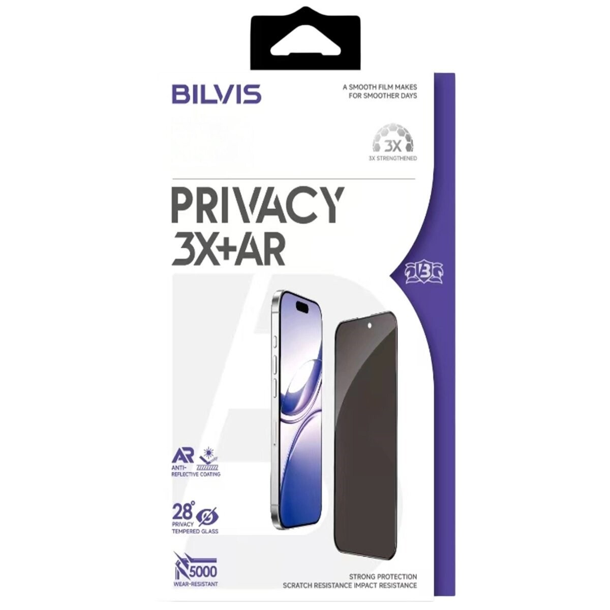 Apple İphone 16 Pro Max Bilvis 3x Ar Hayalet Cam Ekran Koruyucu - Siyah